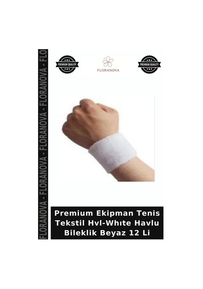 Premium Ekipman Tenis Tekstil Hvl-whıte Havlu Bileklik Beyaz 12 Li