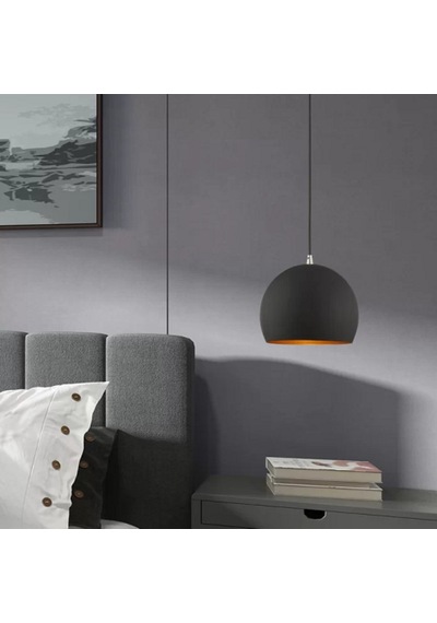 Riolight Retro1,vintage1,rustik1 1xe27 Siyah Tekli Metal Sarkıt A Siyah