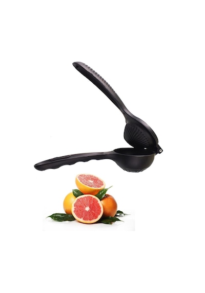 Anushka Home Lüx Demir Döküm Limon Sıkacağı Limon Presi Büyük Boy 24 Cm, Siyah Metal Naranciye Döküm Diğer
