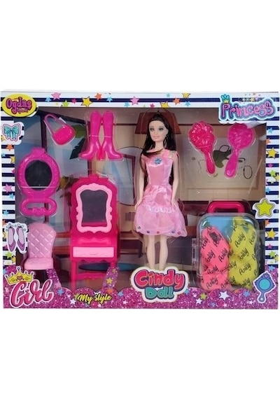 Cındy Doll Dolaplı Makyaj Masalı Bebek
