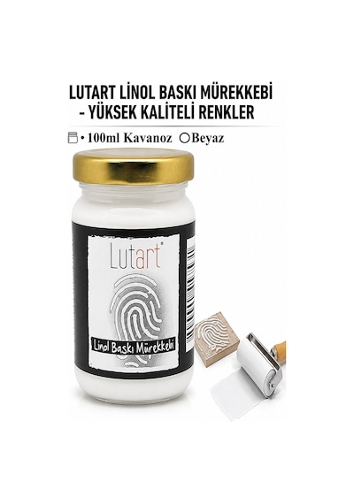 Linol Mürekkebi 100 Ml 1 Adet Lutart Linol Baskı Boya Mürekkebi Blok Baskı Sanat Su Bazlı Matbaa Mürekkebi Hobi Beyaz