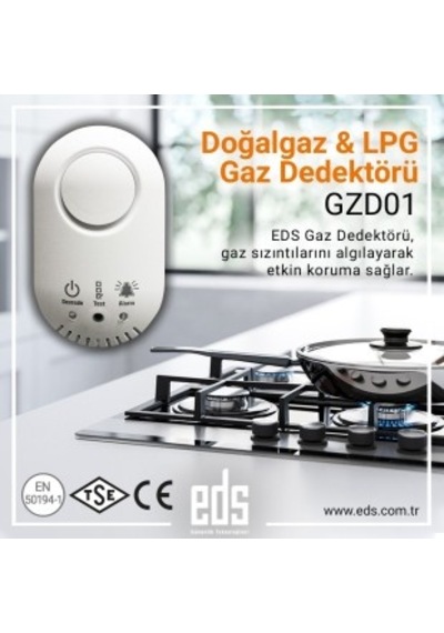 GZD01 DOĞALGAZ VE LPG DEDEKTÖRÜ (12V)  - İGDAŞ ve GAZMER ONAYLI