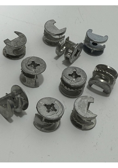 Minifix Gövde 15x12mm - Mobilya Dolap Birleştirme Bağlantı Vidası 10 Adet