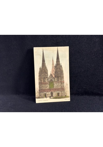 İngiltere Lichfield Cathedral Kilisesi Vintage Kartpostal Philco Series 1043  Teşhir Ürün