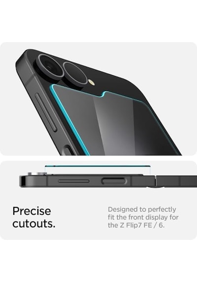 Galaxy Z Flip 6 İle Uyumlu Cam Ekran Koruyucu Kolay Kurulum Glas.tr Ez Fit Slim Hd 2 Adet - Agl07972