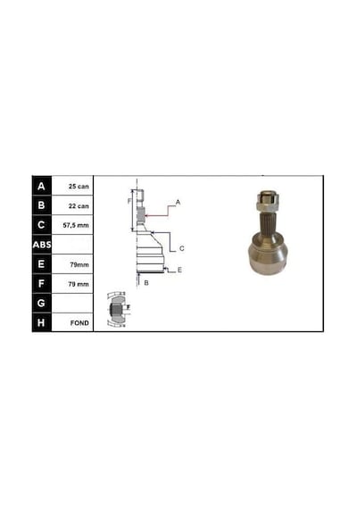 ECOFIX KRL1456ECF Aks Kafası P207P307C4 00- 1,4-1,6-16V Dıåz