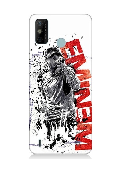 Tecno Spark 6 Go Uyumlu Eminem Poster Desenli Silikon Kılıf