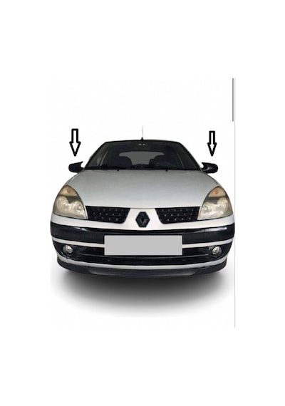 Renault Clio 2 Yarasa Ayna Kapağı Fiber Siyah Boyalı
