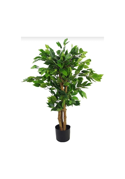 Rüzgar Yapay Çiçekçilik 3 Gövdeli 90 Cm Benjamin Ağacı Yeşil