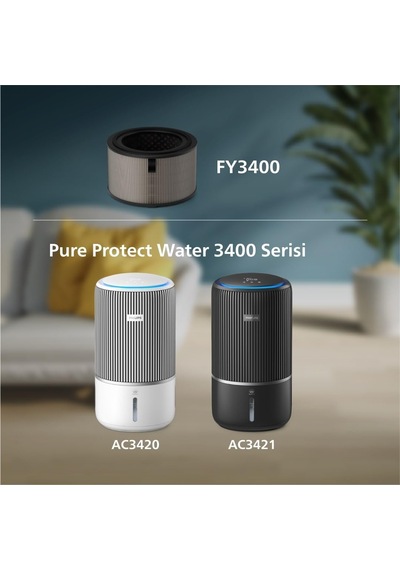 Pureprotect Water 3400 Serisi Yedek Hepa Filtre, Üst Düzey Filtreleme, 3 Katmanlı Tasarım, 1 Yıla Kadar Dayanıklı Diğer