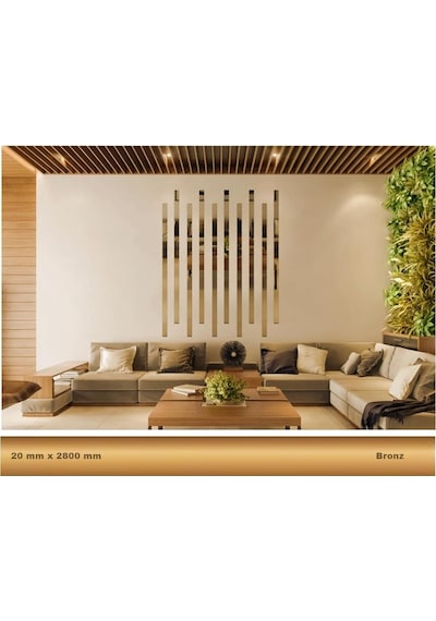 20 Mm X 2800 Mm Bronz Sibu Aynalı Pleksi Şerit Mobilya Süsü