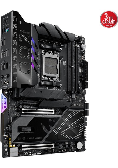 Asus Rog Crosshaır X870e Apex, 2xddr5, 5xm.2, 2xdp, Type-c, Pcıe 5.0, 2xwi-fi 7, Bluetooth V5.4, Am5 Soket Gamıng Anakart