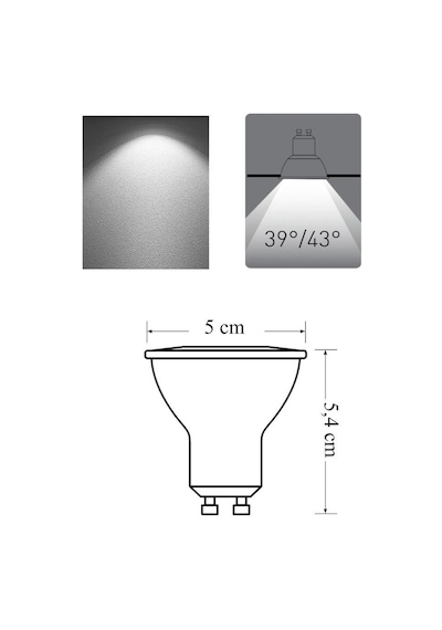 Panasonic 4w 50w Led Spot Ampul Beyaz 6500k - Gu10 Duy Avize Çanak Lamba