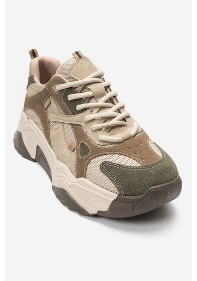 Lecce Yeşil Vizon Süet Multi Kadın Spor Sneakers
