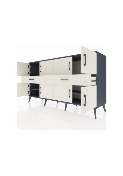 Hyperion Konsol 4 Raflı 2 Çekmeceli 8 Kapaklı 176x44x99 Antrasit-aytaşı Antrasıt/aytası - Antrasıt Hyperion Konsol 4 Raflı 2 Çekmeceli 8 Kapaklı 176x44x99 Antrasit-aytaşı Antrasıt/aytası - Antrasıt