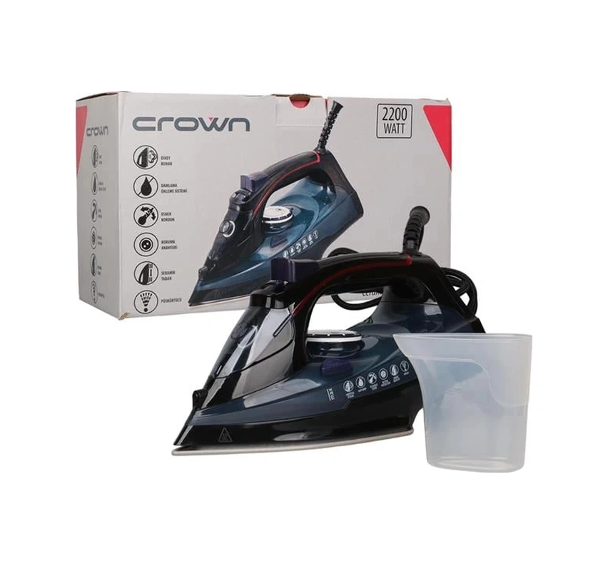 Crown Crw-7206 2200w Seramik Tabanlı Buharlı Ütü Mavi