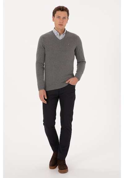 U.s. Polo Assn. Erkek Gri Melanj Kazak /triko 50313668-vr086 Grı Melanj
