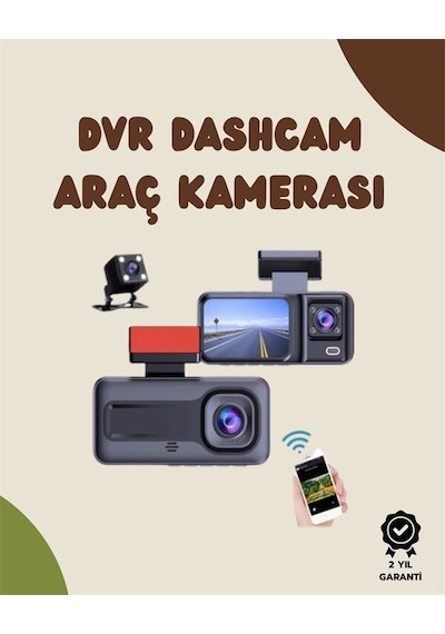 Sürüş Ve Park Halinde Kesintisiz Güvenlik İçin 3 Kameralı Profesyonel Dashcam 87393792