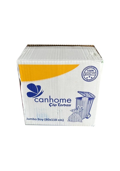 Canhome Jumbo Boy Çöp Torbası Poşeti Mavi 210 G 80 L 25 x 10'lu 80 x 110 CM