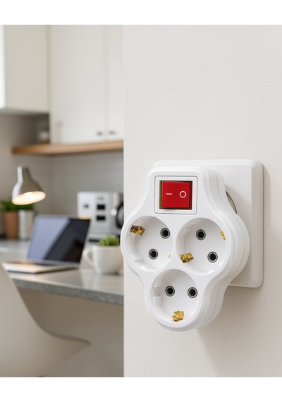 3 Çıkışlı Topraklı Priz Adaptörü Uczzdlyn3luanahtarlıgolyat-4 Diğer
