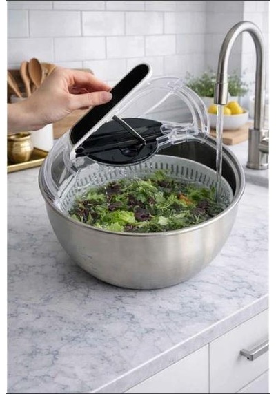 Mien Salata Kurutucu Ve Karıştırma Kabı Cha-02 Gri