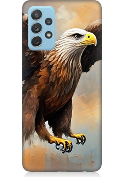 Samsung Galaxy A72 Uyumlu Kartal Uçuşu Desenli Silikon Kılıf