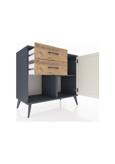 Hyperion Şifonyer Tek Raflı 2 Çekmeceli Tek Kapaklı 88x44x80 Antrasit-aytaşı/çam Aytaşı/çam Hyperion Şifonyer Tek Raflı 2 Çekmeceli Tek Kapaklı 88x44x80 Antrasit-aytaşı/çam Aytaşı/çam