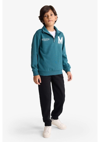 Defacto Erkek Çocuk 2li Takım Yarım Fermuarlı Baskılı Sweatshirt Eşofman Altı F7088a825wngn756 Yeşil-gn756 Defacto Erkek Çocuk 2li Takım Yarım Fermuarlı Baskılı Sweatshirt Eşofman Altı F7088a825wngn756 Yeşil-gn756