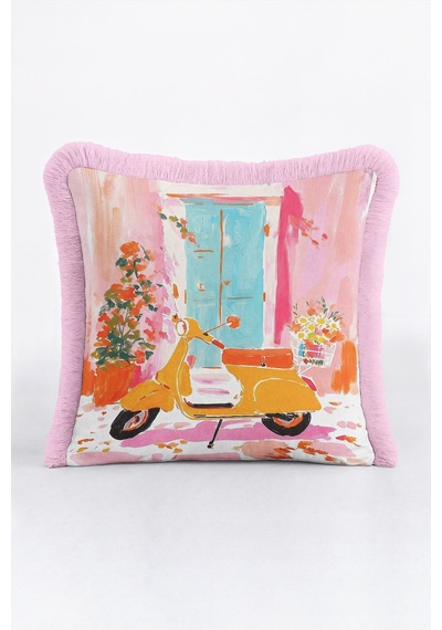 Vespa Çiçekli Yazlık Pastel Saçaklı Yastık Kılıfı - Sanatsal Akdeniz Pembe Püsküllü Kırlent Kılıfı Sessiz Lagün Lime Vespa Çiçekli Yazlık Pastel Saçaklı Yastık Kılıfı - Sanatsal Akdeniz Pembe Püsküllü Kırlent Kılıfı Sessiz Lagün Lime