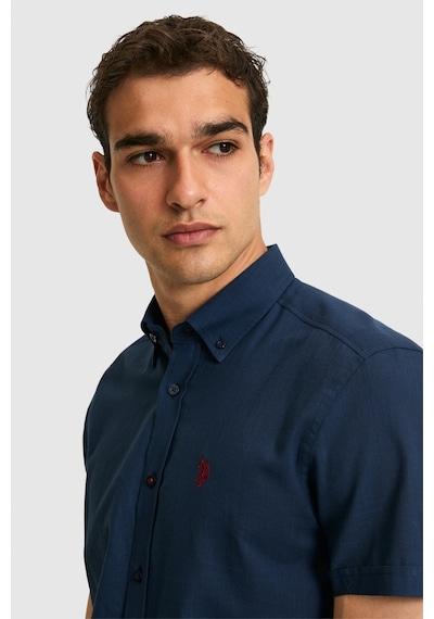 U.s. Polo Assn. Erkek Lacivert Gömlek Kısa Kollu 50324727-vr033 U.s. Polo Assn. Erkek Lacivert Gömlek Kısa Kollu 50324727-vr033