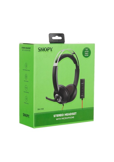 Sn-c02 3.5mm Stereo Siyah Mikrofon & Kulaklık