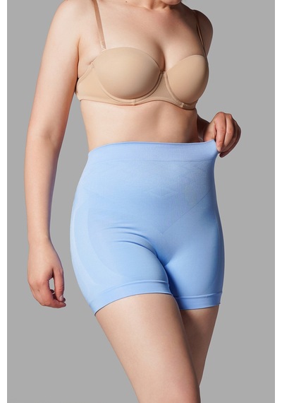 Push Up Seamless Dikişsiz Kalça Şekillendirici Kısa Paçalı Korse 2064 Mavi