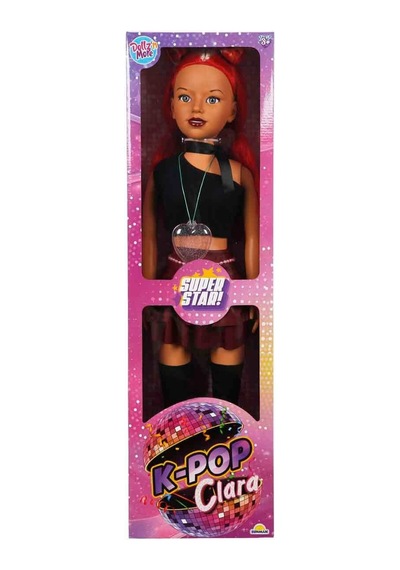 K-pop Clara Super Star Bebek 80 Cm - Siyah Ve Kırmızı Saç Model Seçenekli