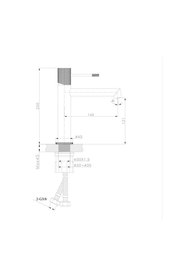 Fontana FM-2119 Lavabo Bataryası Gri - Şampanya