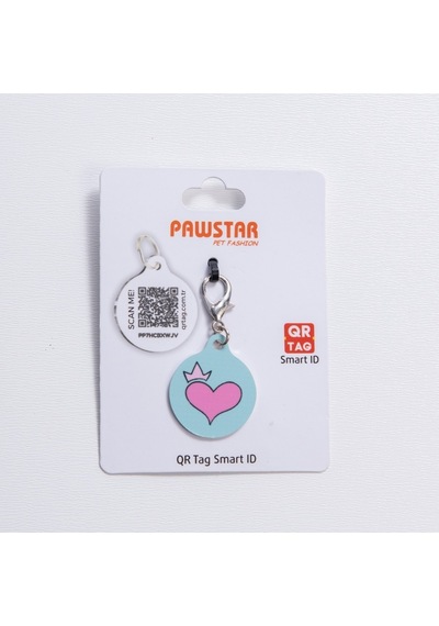Pembe Kalp Desenli Qr Tag Evcil Hayvan Künyesi İsimlik Pet Tag Köpek Künyesi Kedi Künyesi Qr Kodlu Künye