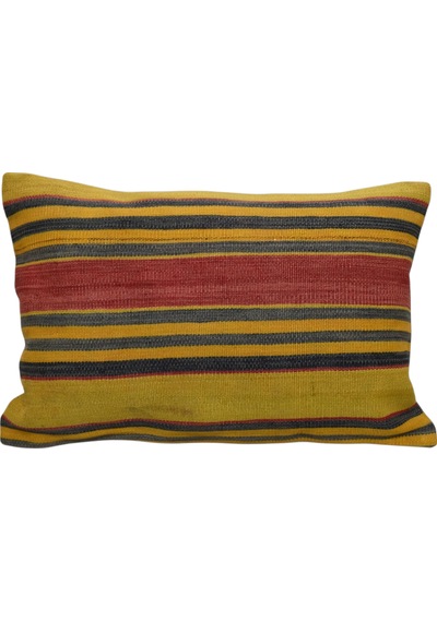 Zehra Abla Halı Yeni El Dokuma Dekoratif Kilim Kırlent Yastık Kılıfı 6661 Çok Renkli