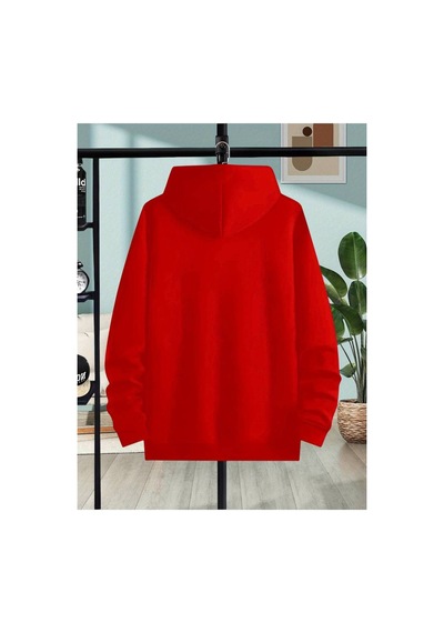 Medinenur Pogue Life Baskılı Kapüşonlu Sweatshirt Kırmızı