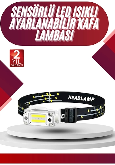 Yüksek Işıklı Şarjlı Ve Sensörlü Led Kafa Lambası Kamp Lambası Diğer 70931953