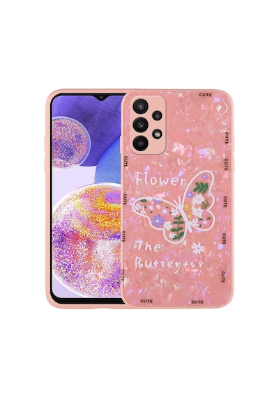 Zore Samsung Galaxy Uyumlu A23 Kılıf Desenli Sert Silikon Omsy Mumila Kapak - White Rabbit