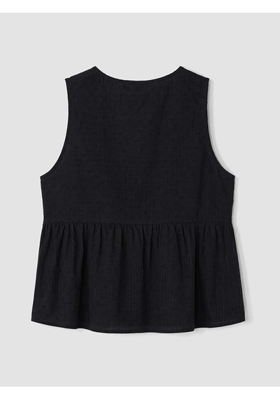 Lcw Vision Siyah V Yaka Dantel Detaylı Peplum Bluz