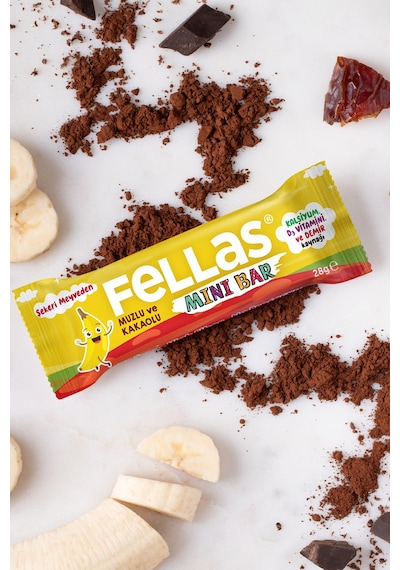 Fellas Muz ve Kakaolu Mini Kids Bar 12 x 28 G