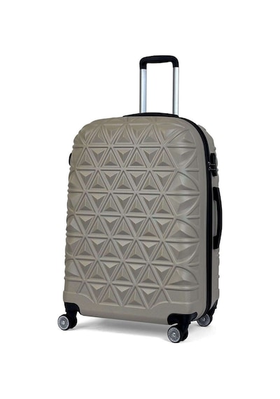 Reymond Luggage Piramit Desen ABS Seyahat Valizi, Canyon Serisi,  Bej - Büyük Boy
