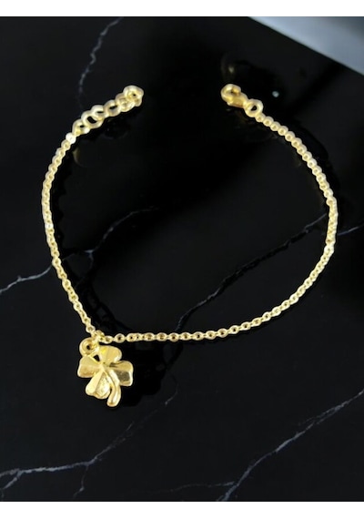 Altın Kaplama Gold Yonca Bileklik Gold
