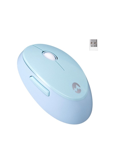 Everest Round Km-6282 Renkli Tuşlu Mavi Kablosuz Q Multimedia Klavye + Mouse Set Optik