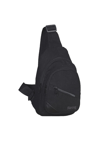 Strong Kanvas Çapraz Askılı Göğüs Ve Sırt Çantası,3 Renk Body Bag Çanta Siyah