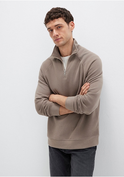 Mavi Erkek Yarım Fermuarlı Sweatshırt Walnut 0s10483-70380 Bej