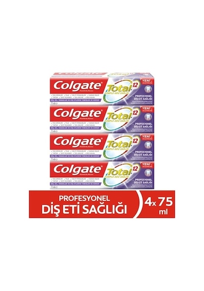 Colgate Total Profesyonel Diş Eti Sağlığı Diş Macunu 4 x 75 ML