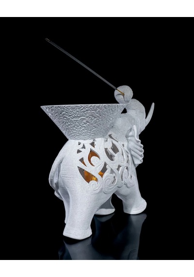 Fil Figürlü Dekoratif Tütsülük - 3d Baskı