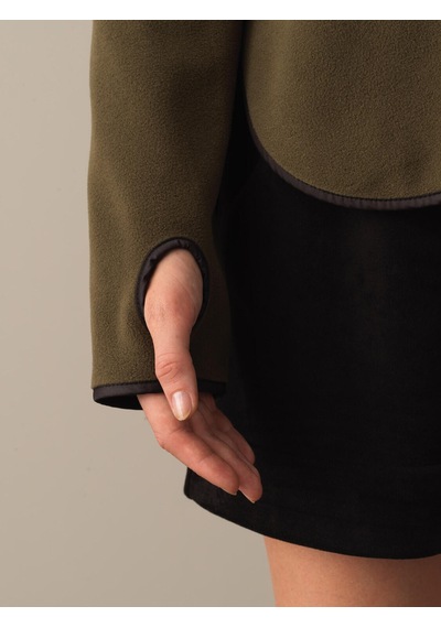 Xint Haki Oversize Kapüşonlu Polar Sweatshirt 400525