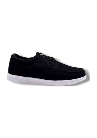 Dakırs 023-26 Keten Anatomik Casual Bağcıklı Erkek Ayakkabı Siyah